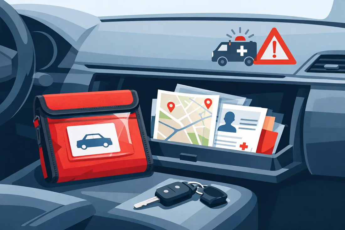 Wichtige Notfalldokumente im Fahrzeug richtig bereithalten