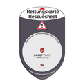KFZ-PKW-Auto-Car-Rettungskarten-Rescue-Card-Rettungsdatenblatt-Halterung-Tasche-Huelle-Rueckseite-F-Front-anthrazit - Rettungskarten Service
