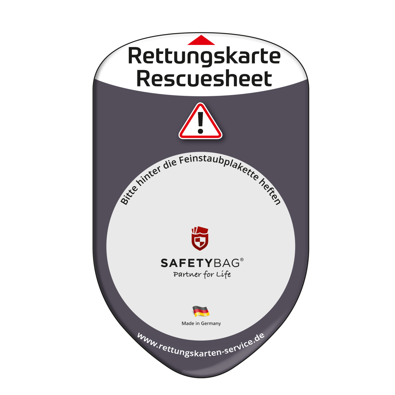 ANGEBOT: Rettungskarten-Halterung - Bundle SafetyBag® F Notfallsystem