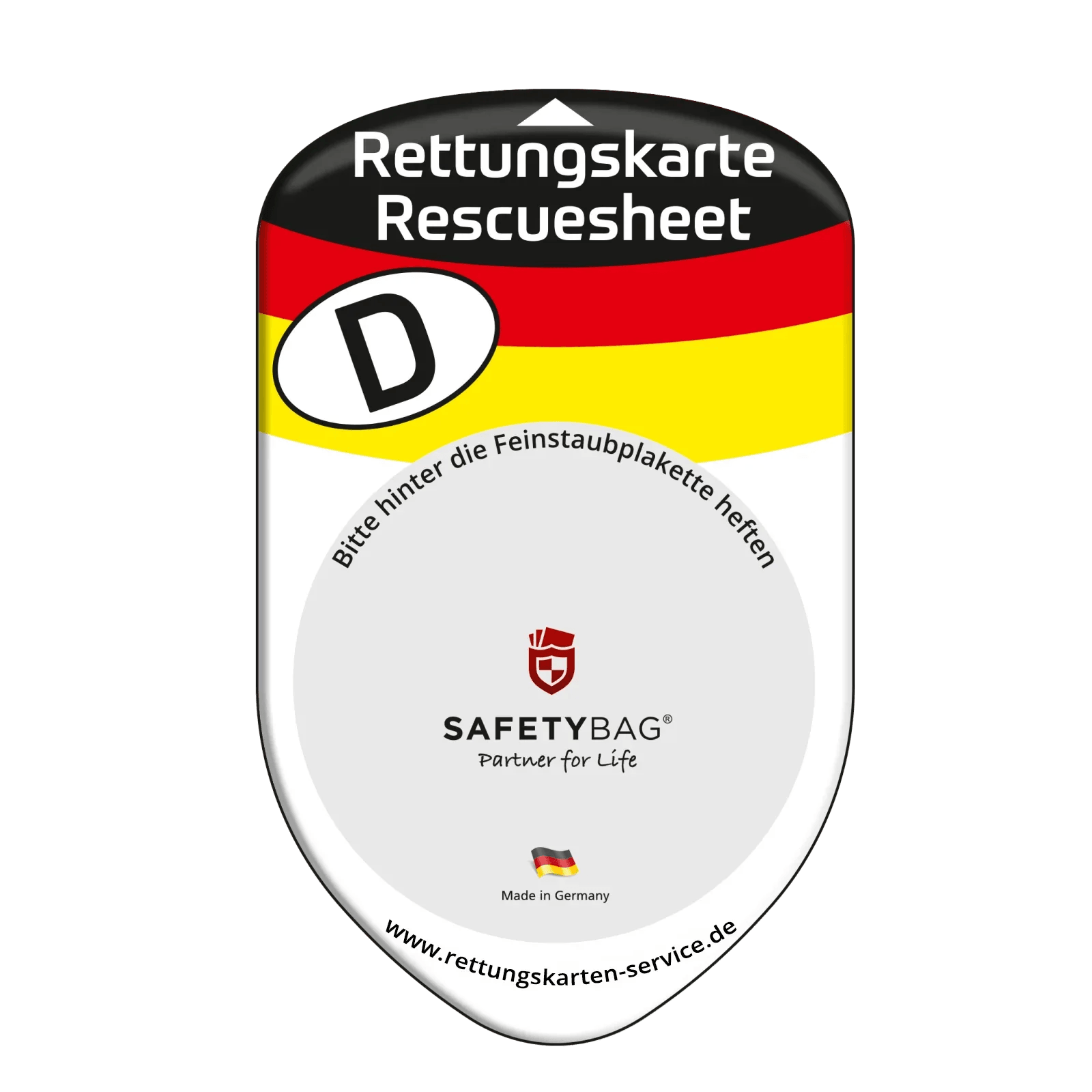 KFZ-PKW-Auto-Car-Rettungskarten-Rescue-Card-Rettungsdatenblatt-Halterung-Tasche-Huelle-Rueckseite-F-Front-deutschland - Rettungskarten Service
