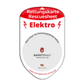 KFZ-PKW-Auto-Car-Rettungskarten-Rescue-Card-Rettungsdatenblatt-Halterung-Tasche-Huelle-Rueckseite-F-Front-elektro - Rettungskarten Service