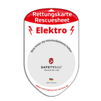 KFZ-PKW-Auto-Car-Rettungskarten-Rescue-Card-Rettungsdatenblatt-Halterung-Tasche-Huelle-Rueckseite-F-Front-elektro - Rettungskarten Service
