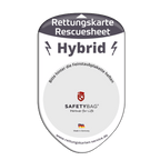 KFZ-PKW-Auto-Car-Rettungskarten-Rescue-Card-Rettungsdatenblatt-Halterung-Tasche-Huelle-Rueckseite-F-Front-hybrid - Rettungskarten Service
