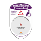 KFZ-PKW-Auto-Car-Rettungskarten-Rescue-Card-Rettungsdatenblatt-Halterung-Tasche-Huelle-Rueckseite-F-Front-rollstuhlfahrer - Rettungskarten Service