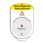 KFZ-PKW-Auto-Car-Rettungskarten-Rescue-Card-Rettungsdatenblatt-Halterung-Tasche-Huelle-Rueckseite-F-Front-weiss - Rettungskarten Service