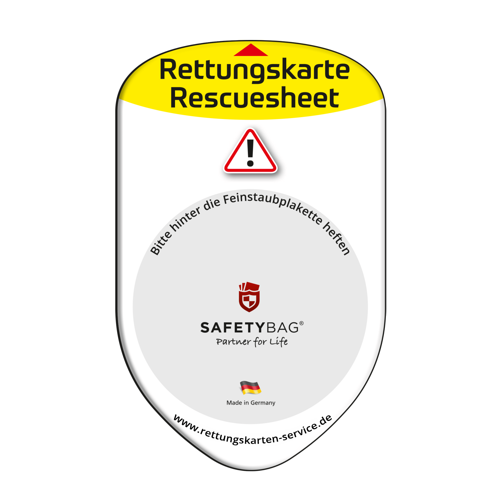 ANGEBOT: Rettungskarten-Halterung - Bundle SafetyBag® F Notfallsystem