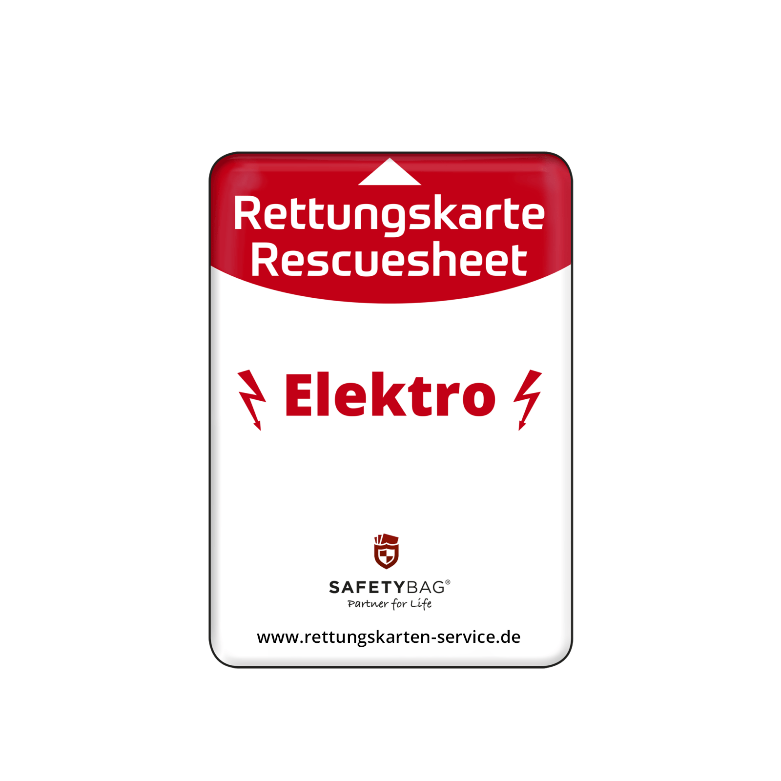 Rettungskarten-Halterung - SafetyBag® S - Elektro
