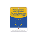 KFZ-PKW-Auto-Car-Rettungskarten-Rescue-Card-Rettungsdatenblatt-Halterung-Tasche-Huelle-Rueckseite-S-Front-europa - Rettungskarten Service