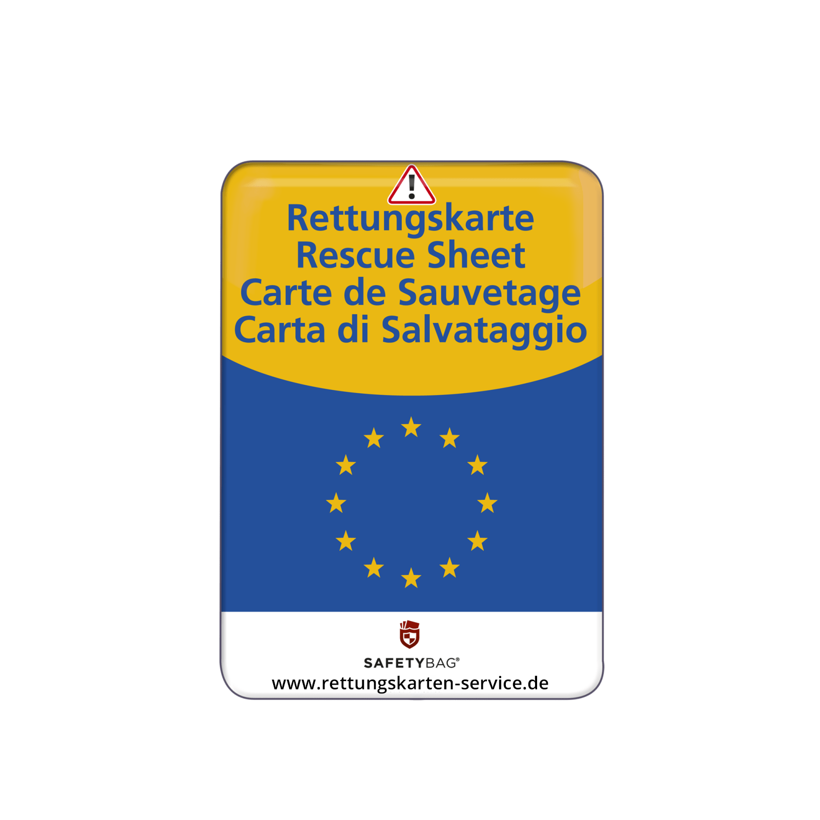 Rettungskarten-Halterung - SafetyBag® S - Europa