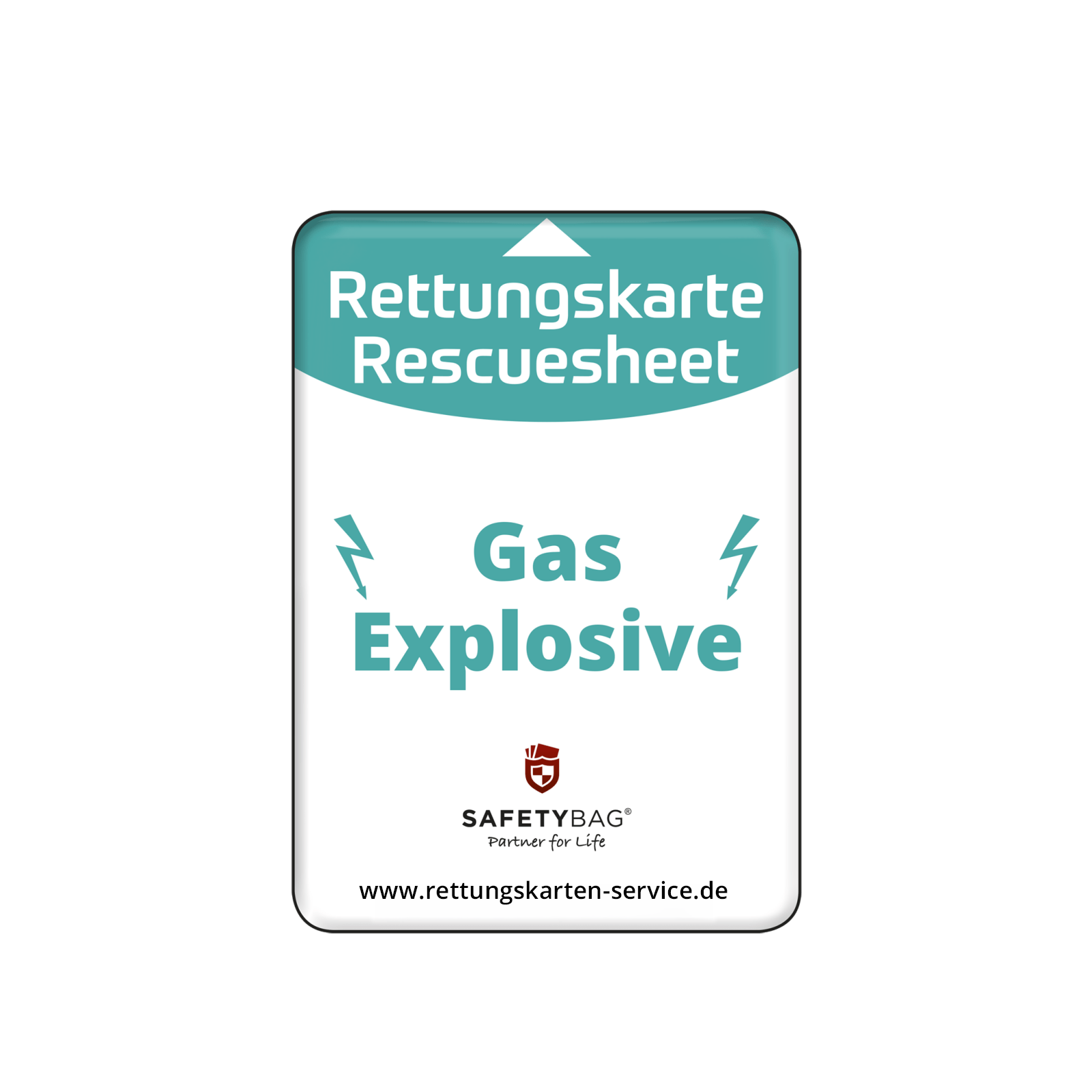 Rettungskarten-Halterung - SafetyBag® S - Gas