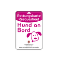 KFZ-PKW-Auto-Car-Rettungskarten-Rescue-Card-Rettungsdatenblatt-Halterung-Tasche-Huelle-Rueckseite-S-Front-hund - Rettungskarten Service