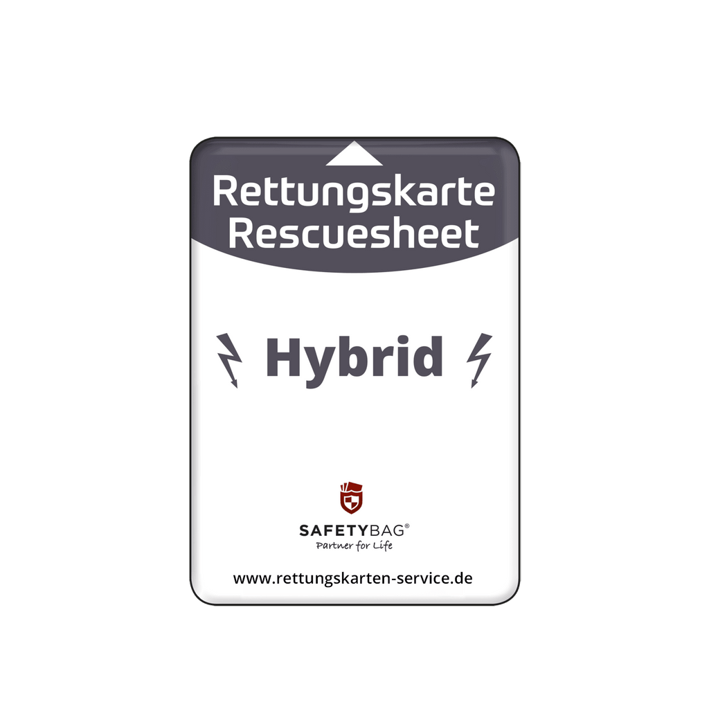 KFZ-PKW-Auto-Car-Rettungskarten-Rescue-Card-Rettungsdatenblatt-Halterung-Tasche-Huelle-Rueckseite-S-Front-hybrid - Rettungskarten Service
