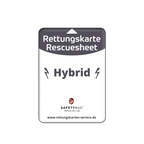KFZ-PKW-Auto-Car-Rettungskarten-Rescue-Card-Rettungsdatenblatt-Halterung-Tasche-Huelle-Rueckseite-S-Front-hybrid - Rettungskarten Service