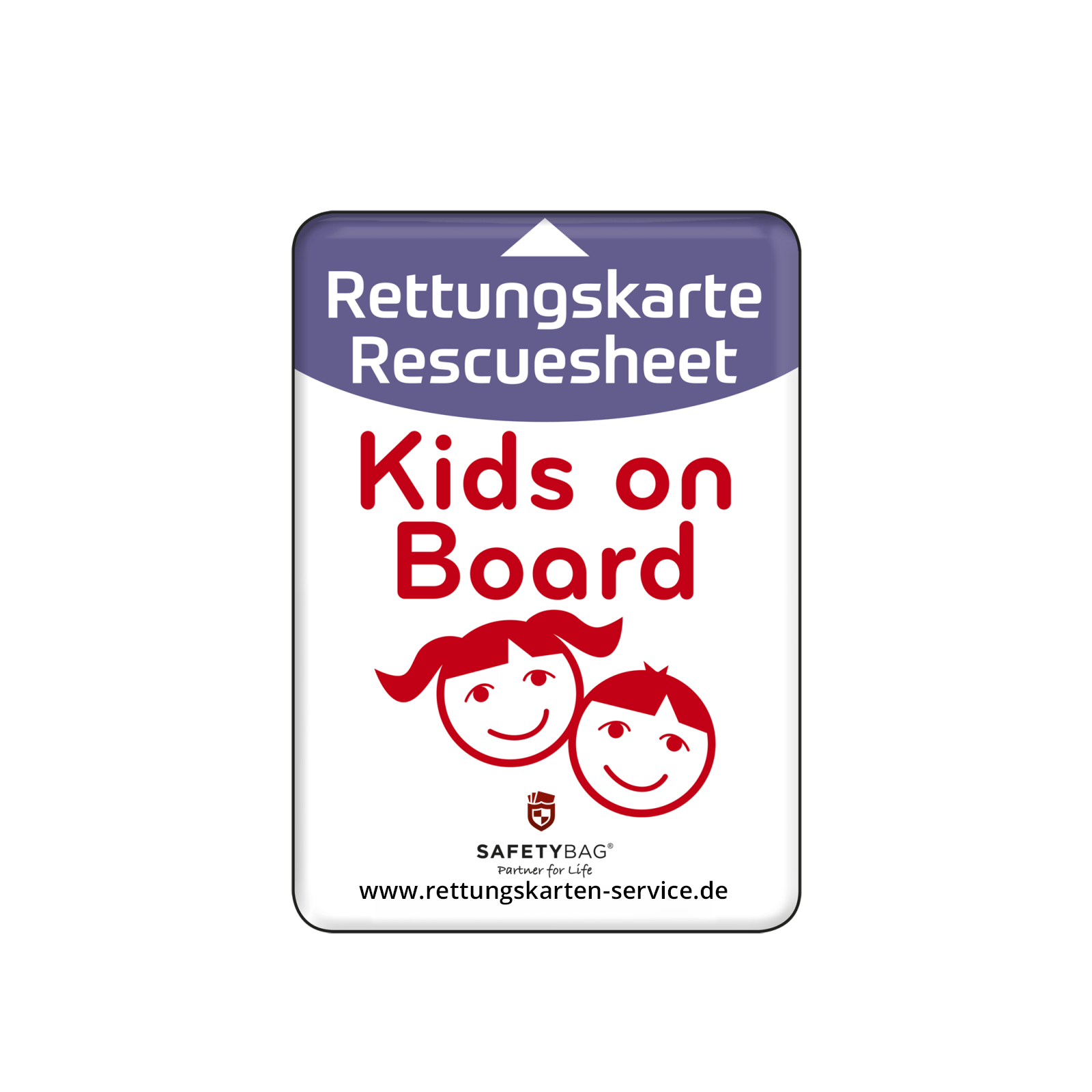 Rettungskarten-Halterung - SafetyBag® S - Kids on Board