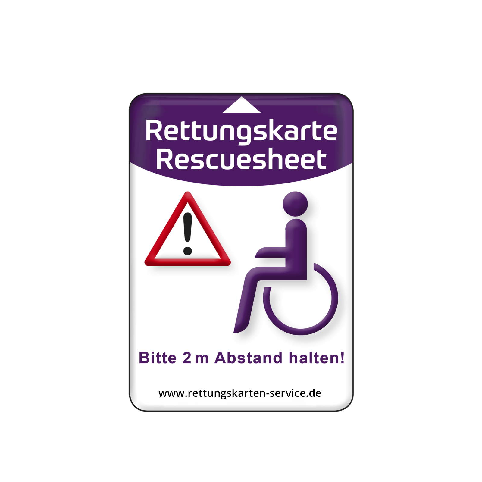 Rettungskarten-Halterung - SafetyBag® S - Rollstuhlfahrer