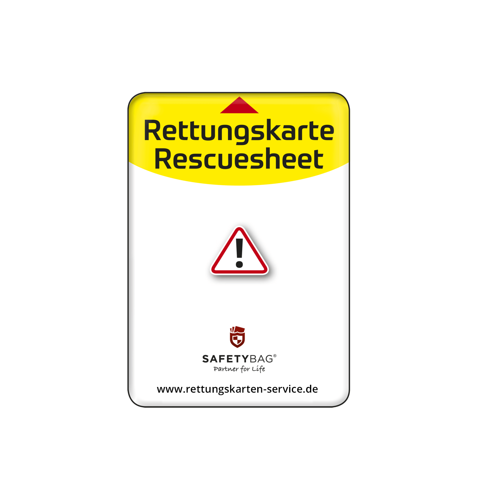 Rettungskarten-Halterung - SafetyBag® S - weiss