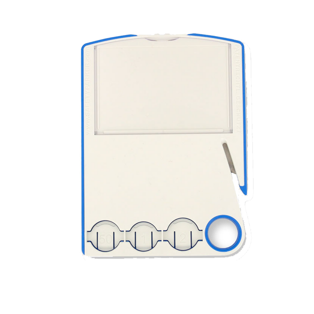 SafetyParker – Multifunktions-Parkscheibe mit Gurtschneider