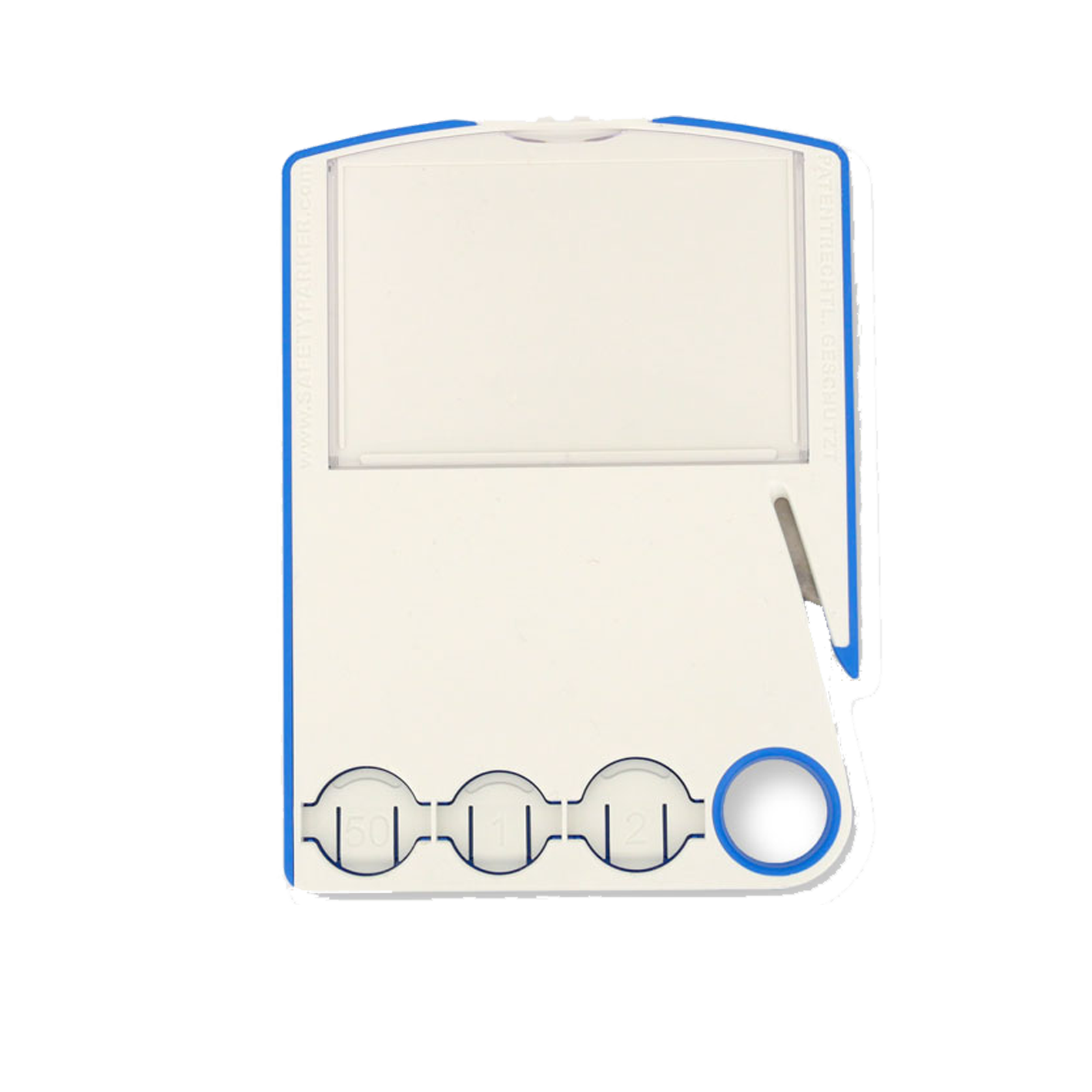 SafetyParker – Multifunktions-Parkscheibe mit Gurtschneider